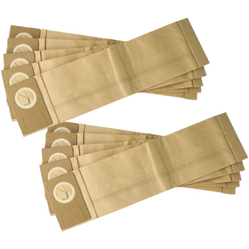 foto del prodotto vhbw 10x sacchetto compatibile con taski taptronic 45, tr4.1 aspirapolvere carta filtrante cartone, 38,5cm x 10cm marrone