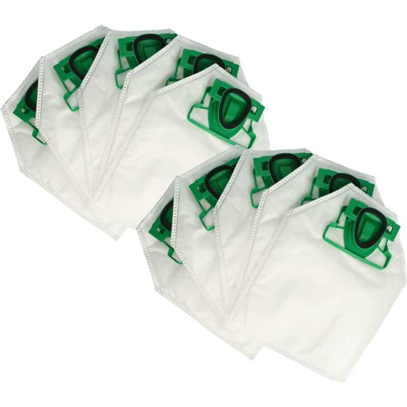 foto del prodotto vhbw 10x sacchetto compatibile con vorwerk folletto fp200, vvk200 aspirapolvere microfibra, 31cm x 26cm bianco
