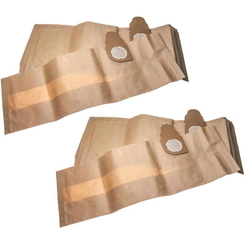 foto del prodotto vhbw 10x sacchetto dell aspirapolvere sostituisce nilfisk 60910 per aspirapolvere in carta, 70,6cm x 24cm, marrone