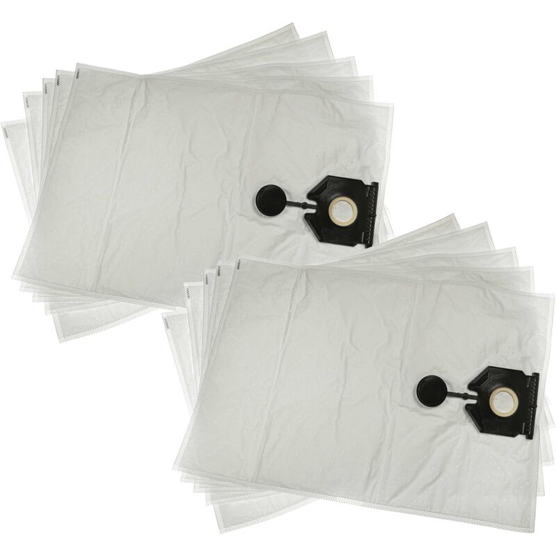 foto del prodotto vhbw 10x sacchetto sostituisce k rcher 2.889 154.0 per aspirapolvere microfibra, 64cm x 44,5cm bianco