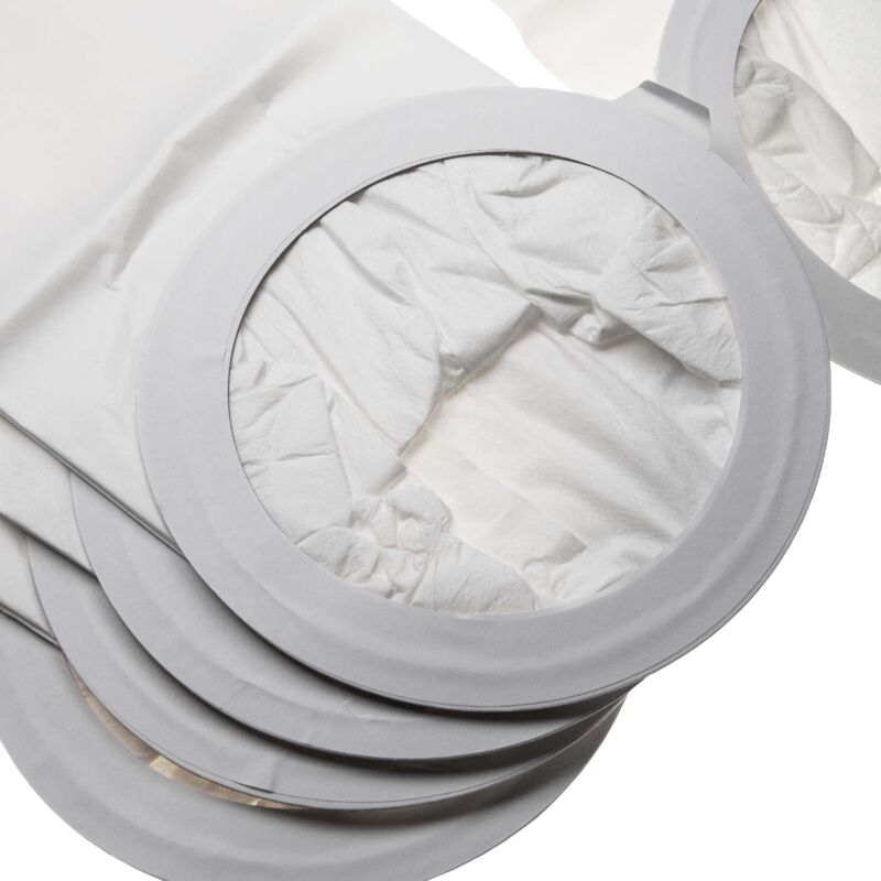foto del prodotto vhbw 10x sacchetto sostituisce nilfisk 1471097500 per aspirapolvere in carta, 43,5cm x 17,9cm, bianco grigio