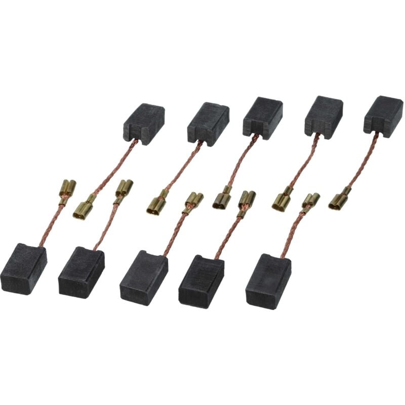 foto del prodotto vhbw 10x spazzola carbone 5,9 x 7,95 x 13,3mm compatibile con rupes bigfoot lhr21, lhr12, lhr15, lh 21 levigatrice rotorbitale, lucidatrice