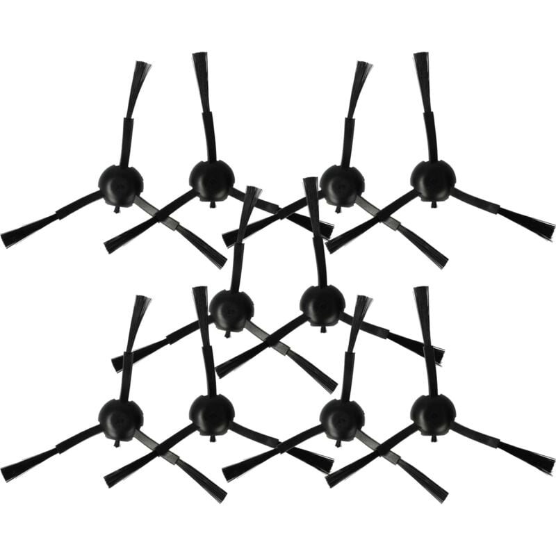 foto del prodotto vhbw 10x spazzola laterale compatibile con dreame l10s pro, d9s plus, l10s plus, l10s pro gen 2 robot aspirapolvere set spazzole, nero