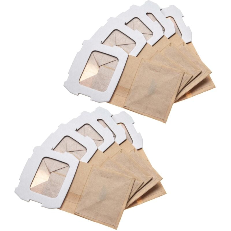 foto del prodotto vhbw 10x turbo filtro compatibile con makita bo4565j, bo4566, bo5030, bo5031, bo5041 levigatrice sacchetto in carta per polvere set 