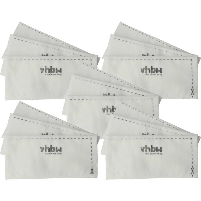 foto del prodotto vhbw 15x filtro compatibile con miele complete c3, c1, c2 aspirapolvere filtro aria di scarico, bianco