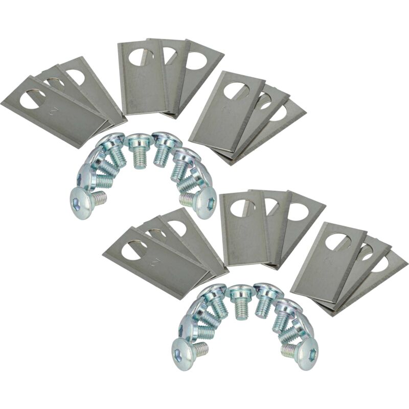 foto del prodotto vhbw 18x lama di ricambio compatibile con landxcape tagliaerba argento, in acciaio inox