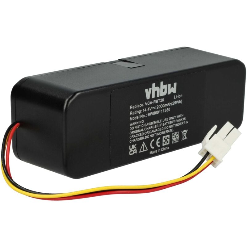 foto del prodotto vhbw 1x batteria 2000mah, 14,4v, li ion compatibile con samsung navibot della vr series e compatibile con samsung navibot airfresh della