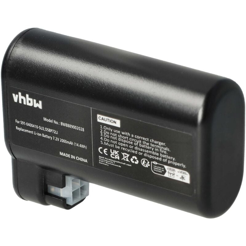 foto del prodotto vhbw 1x batteria compatibile con aeg rx9 1 sgm, rx9 1 ibm, rx9 2 4stn, rx9 2 4anm, rx9, rx8 1 4wn home cleaner 2000mah, 7,2v, li ion 