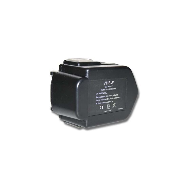 foto del prodotto vhbw 1x batteria compatibile con aeg wbe2e 12, sb2e 12, bs2e 12t, best 12x, best 12bbpb, bdse 12t utensile elettrico 2100 mah, nimh, 12 v 