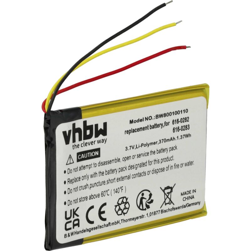 foto del prodotto vhbw 1x batteria compatibile con apple ipod nano 2g, a1199, 2a gen., ma004ll a, ma005ll a mp3 music player lettore musicale 400mah, 3,7v, li poly 