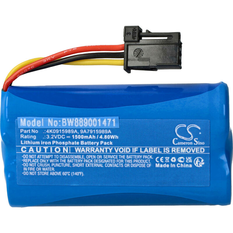 foto del prodotto vhbw 1x batteria compatibile con audi a7 2019, a6 2019, a4 2016, q5 2017, a8 2018 trasmettitore di chiamate d emergenza 1500mah, 3,2v, lifepo4 