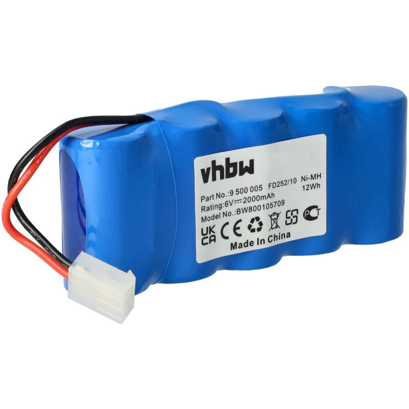 foto del prodotto vhbw 1x batteria compatibile con bosch rollfix d861e, fdd087, d962e, d963p, fdd087d, d870e, 861e utensile elettrico 2000 mah, nimh, 6 v 