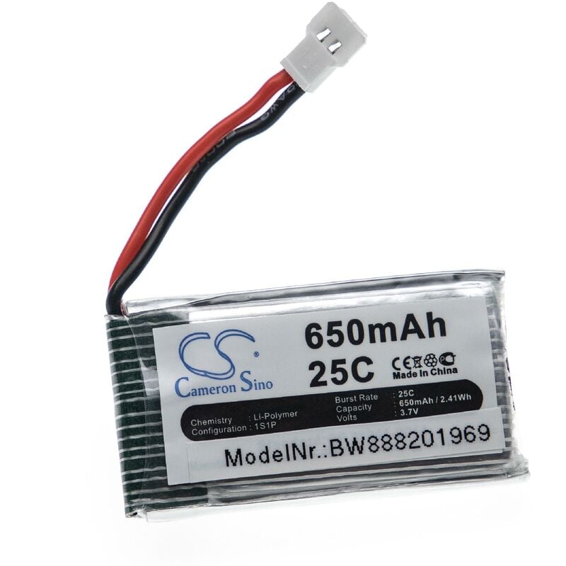 foto del prodotto vhbw 1x batteria compatibile con cheerson cx 30w drone quadricottero multicottero 650mah, 3,7v, li poly 