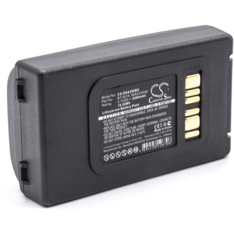 foto del prodotto vhbw 1x batteria compatibile con datalogic skorpio x3, skorpio x4 lettore di codici a barre, pos 5200mah, 3,7v, li ion 