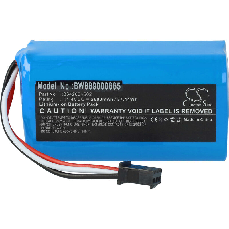 foto del prodotto vhbw 1x batteria compatibile con deik mt820 home cleaner 2600mah, 14,4v, li ion 