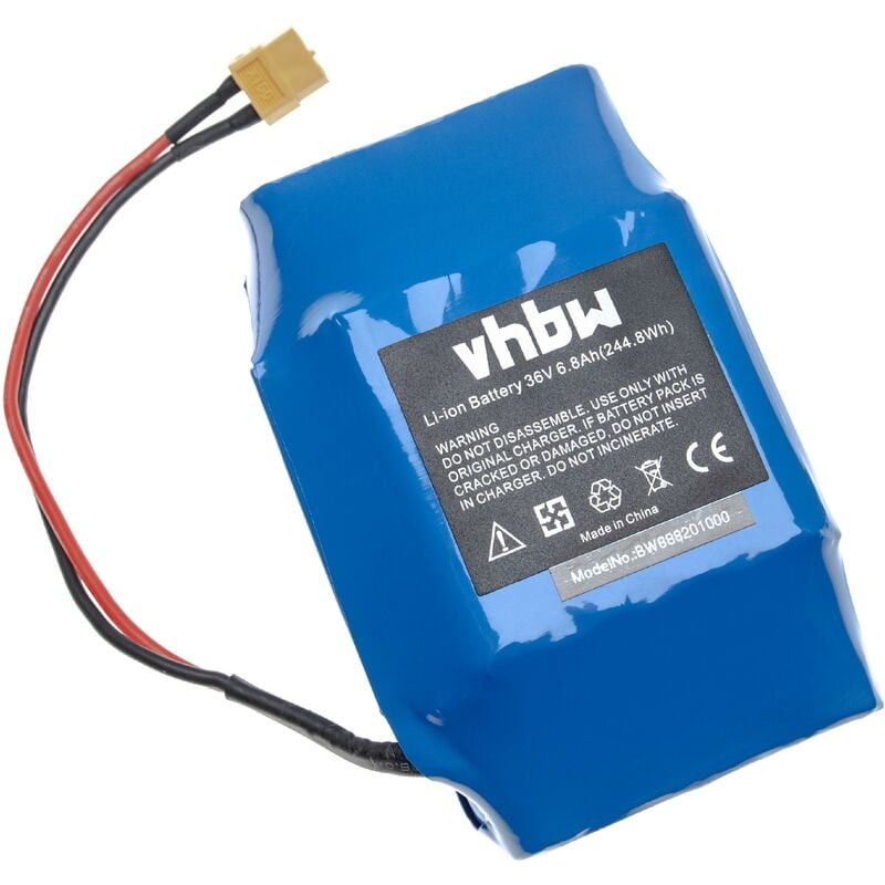 foto del prodotto vhbw 1x batteria compatibile con e board p8 segway 6800mah, 36v, li ion 