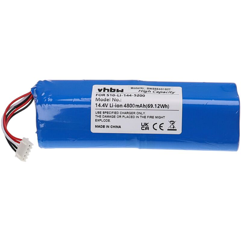 foto del prodotto vhbw 1x batteria compatibile con ecovacs deebot ozmo x1 omni, x1, t20 omni, x1 plus aspirapolvere 4800mah, 14,4v, li ion 
