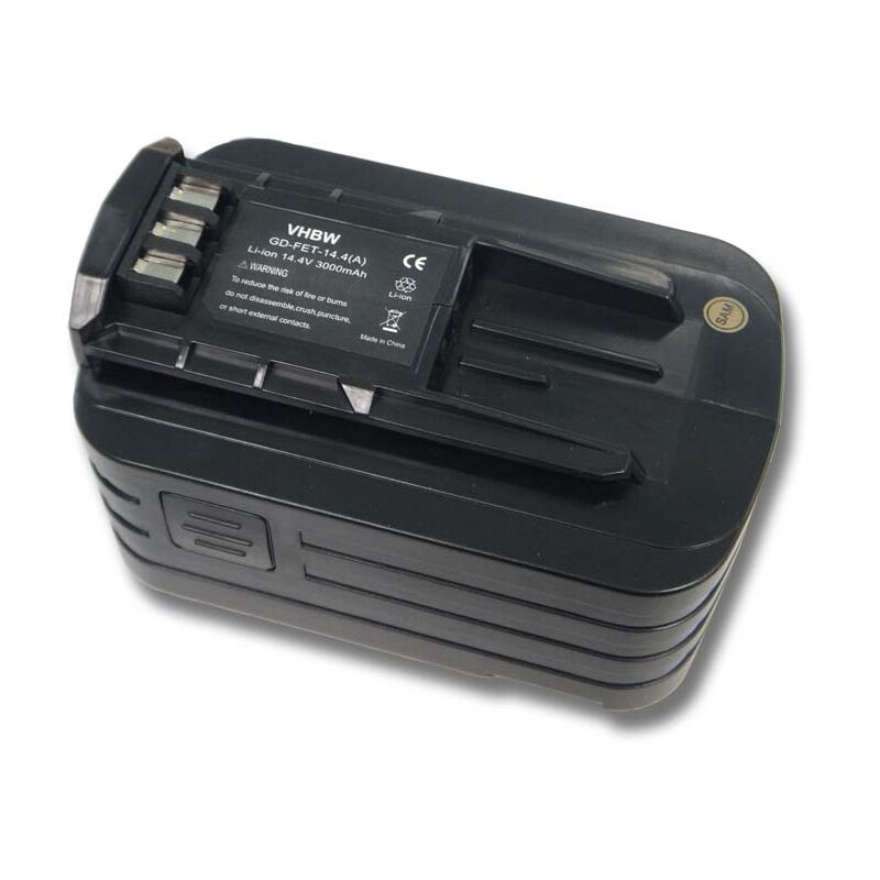 foto del prodotto vhbw 1x batteria compatibile con festo festool c15, c15 cordless drill driver utensile elettrico 3000 mah, li ion, 14,4 v 