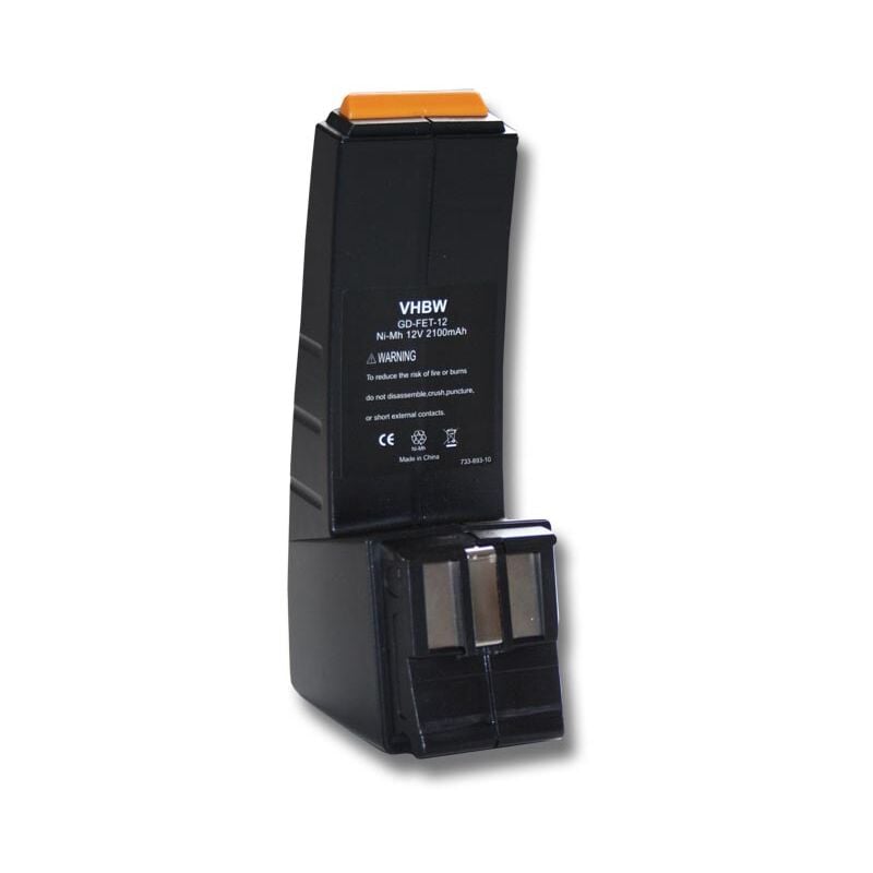 foto del prodotto vhbw 1x batteria compatibile con festo festool cdd12e, cdd12, ccd12v, ccd12mh, ccd12fx, ccd12es c utensile elettrico 2100 mah, nimh, 12 v 