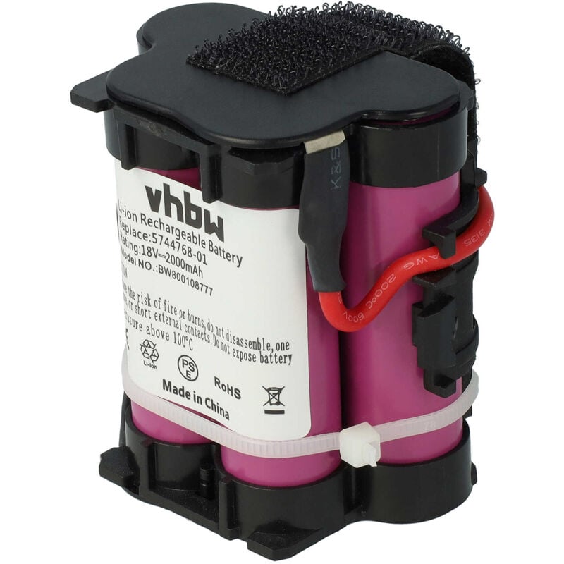 foto del prodotto vhbw 1x batteria compatibile con flymo 1200r cesoie 2000mah 18v li ion