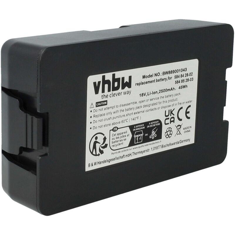 immagine 0 del prodotto vhbw 1x batteria compatibile con gardena sileno 2020 robot tagliaerba 2500mah 18v li ion