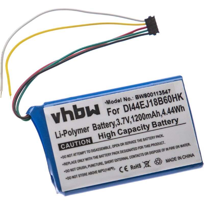 foto del prodotto vhbw 1x batteria compatibile con garmin approach g8 navigatore gps 1200mah, 3,7v, li poly 