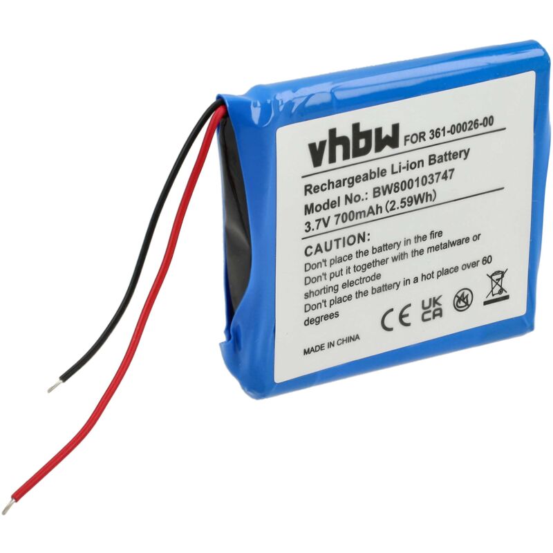 foto del prodotto vhbw 1x batteria compatibile con garmin forerunner 305i, 305, 205 navigatore gps 700mah, 3,7v, li ion 