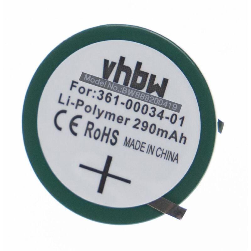 foto del prodotto vhbw 1x batteria compatibile con garmin forerunner 405, 405cx, 410, 410cx smartwatch orologio bracciale fitness 290mah, 3,7v, li poly batteria a
