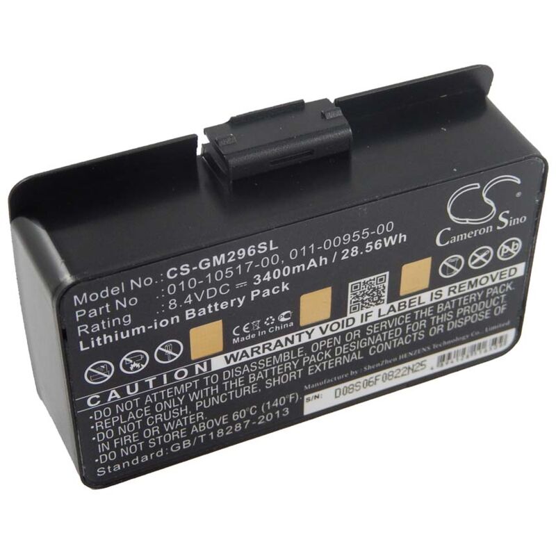 foto del prodotto vhbw 1x batteria compatibile con garmin gpsmap 376, 376c, 276c, 276, 278, 378, 296, 478, 396 navigatore gps 3400mah, 8,4v, li ion 