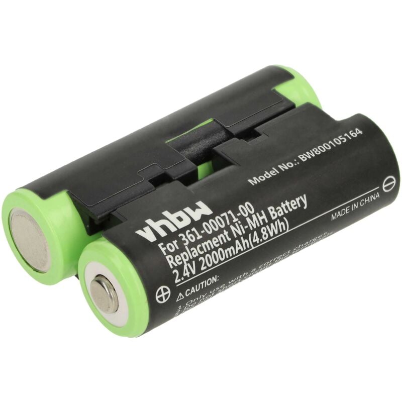 foto del prodotto vhbw 1x batteria compatibile con garmin gpsmap 64st, 64s, 64 navigatore gps 2000mah, 2,4v, nimh 