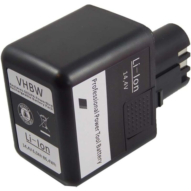 foto del prodotto vhbw 1x batteria compatibile con gesipa accubird, firebird utensile elettrico, utensile per montare rivetti ciechi 6000 mah, li ion, 14,4 v 