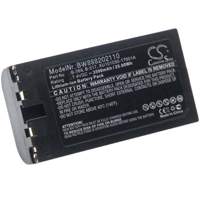 foto del prodotto vhbw 1x batteria compatibile con graphtec gl800, gl820, gl800e, gl840, gl820e, gl900e 4, gl900 dispositivo di misurazione 3500mah, 7,4v, li ion 