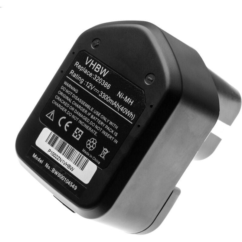 foto del prodotto vhbw 1x batteria compatibile con hitachi cd 4d, c5d, c 5d, cl 10d2, dh15d2, cl13d, cl 13d, cd4d, cl10d2 utensile elettrico 3300 mah, nimh, 12 v 