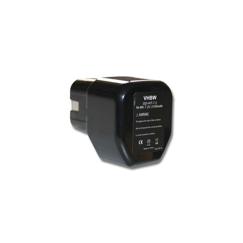 immagine 0 del prodotto vhbw 1x batteria compatibile con hitachi eb7, eb 7m, eb 7b, eb 7g, ds7dv, eb 7, eb7m, ds 7dv, eb7b, eb7g utensile elettrico 2100 mah, nimh, 7,2 v 