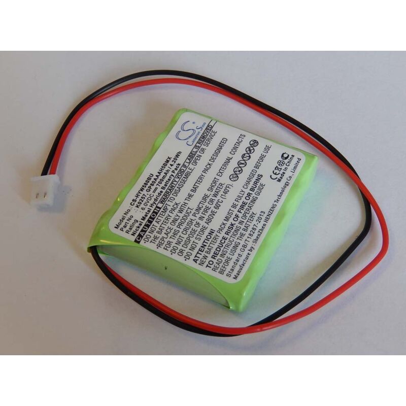 foto del prodotto vhbw 1x batteria compatibile con honeywell 5800rp wireless, 5800 rp wireless repeater hotspot modem router portatile 700mah, 6v, nimh sostituisce
