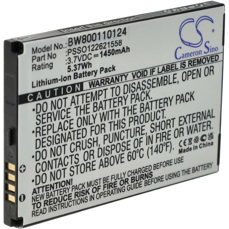 foto del prodotto vhbw 1x batteria compatibile con honeywell dolphin 6000 lettore di codici a barre, pos 1450mah, 3,7v, li ion 