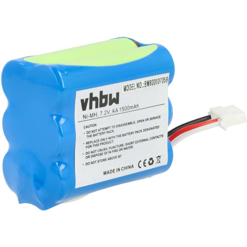 foto del prodotto vhbw 1x batteria compatibile con irobot mint plus 5200b, plus 5200c, plus 5200 home cleaner 1500mah, 7,2v, nimh 