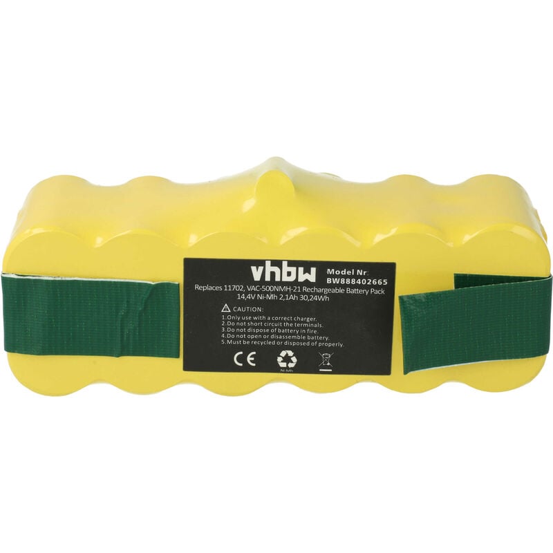 foto del prodotto vhbw 1x batteria compatibile con irobot roomba r3500 home cleaner 2100mah, 14,4v, nimh 