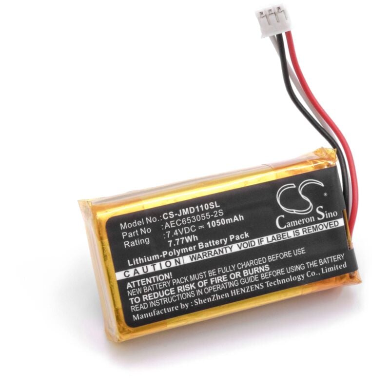 foto del prodotto vhbw 1x batteria compatibile con jbl flip 1, flip casse, altoparlanti, speaker 1050mah, 7,4v, li poly sostituisce aec653055 2s