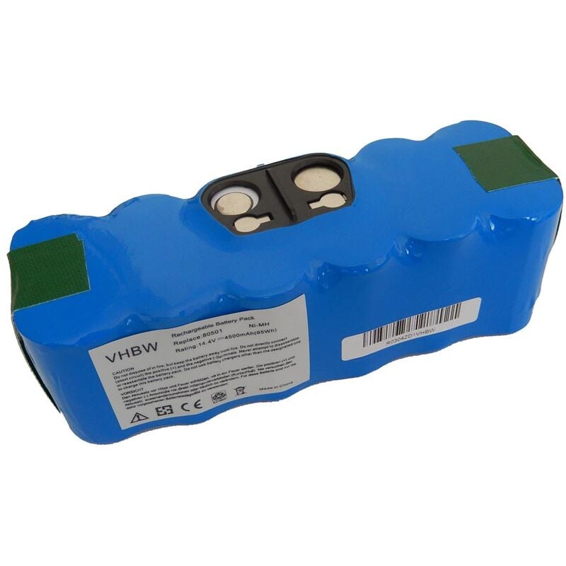 foto del prodotto vhbw 1x batteria compatibile con klarstein cleanmate, robotic u290 home cleaner 4500mah, 14,4v, nimh 