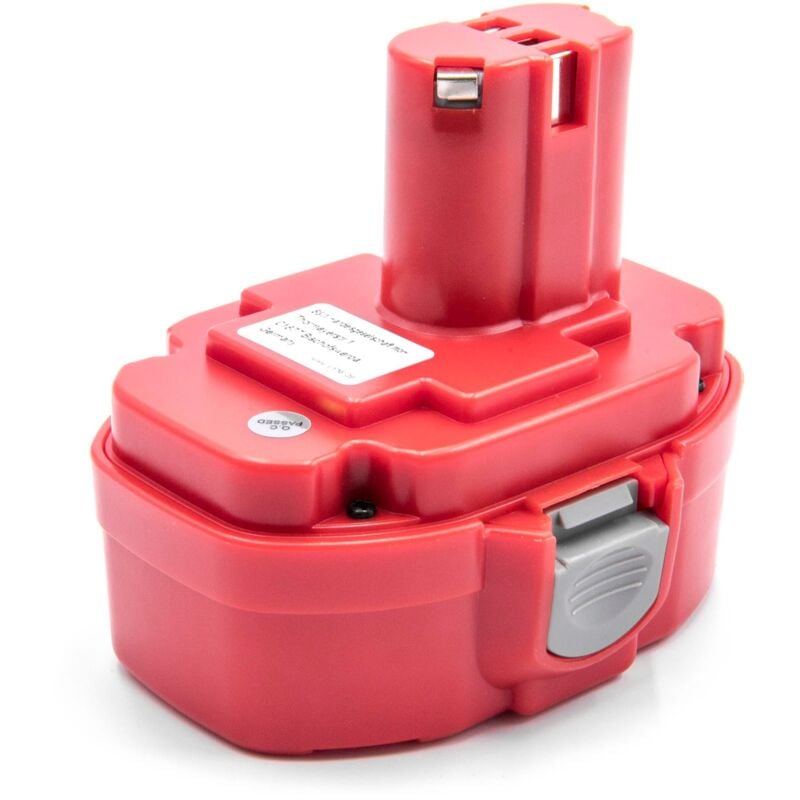 foto del prodotto vhbw 1x batteria compatibile con makita 4334dwa, 4334dwd, 4334dwae, 5026da, 4334dwde, 5026dwa, 5026db, 4334d utensile elettrico 3000 mah, nimh, 18