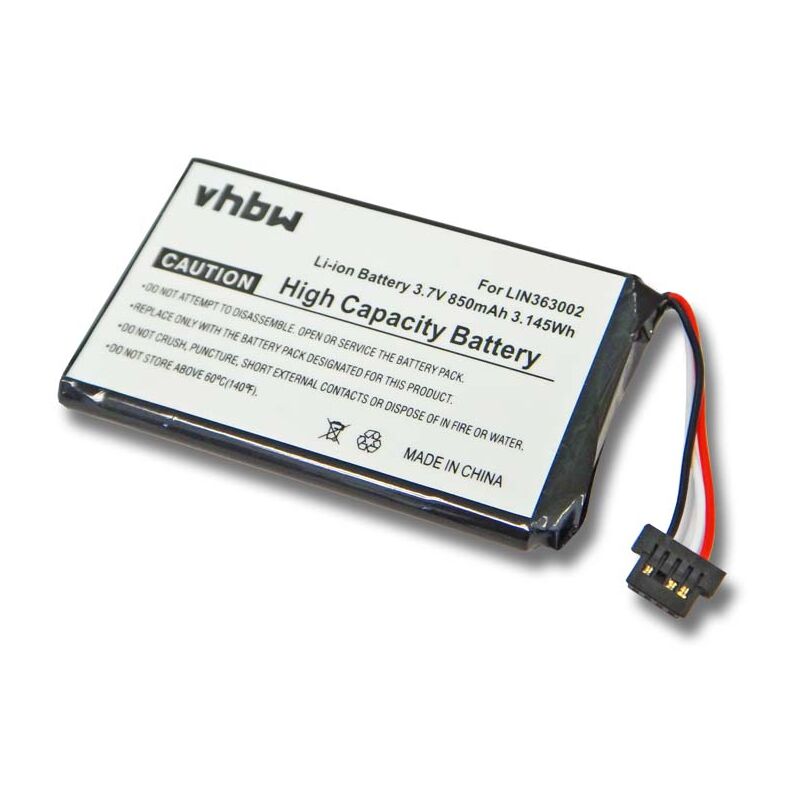 foto del prodotto vhbw 1x batteria compatibile con navigon 1410, 1400 navigatore gps 850mah, 3,7v, li ion sostituisce lin363002