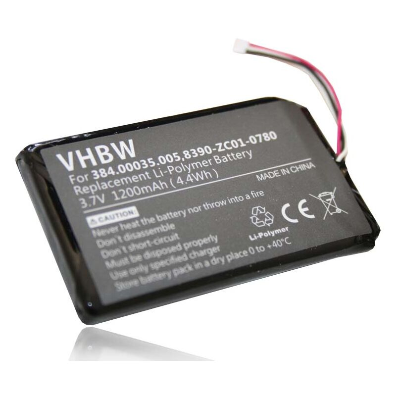 foto del prodotto vhbw 1x batteria compatibile con navigon 40 plus, 40 easy, 40 premium navigatore gps 1200mah, 3,7v, li poly sostituisce 384.00035.005,