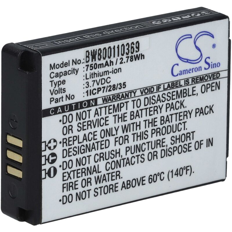 foto del prodotto vhbw 1x batteria compatibile con parrot zik 2,0, 3 auricolari cuffie wireless 750mah, 3,7v, li ion sostituisce 1icp7 28 35, mh46671, pf56100