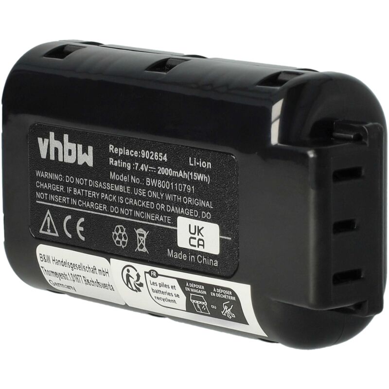 foto del prodotto vhbw 1x batteria compatibile con paslode im325, im350 , im300, im325 80 ctq, im 350 utensile elettrico, chiodatrice a nastro 2000 mah, li ion, 7,4