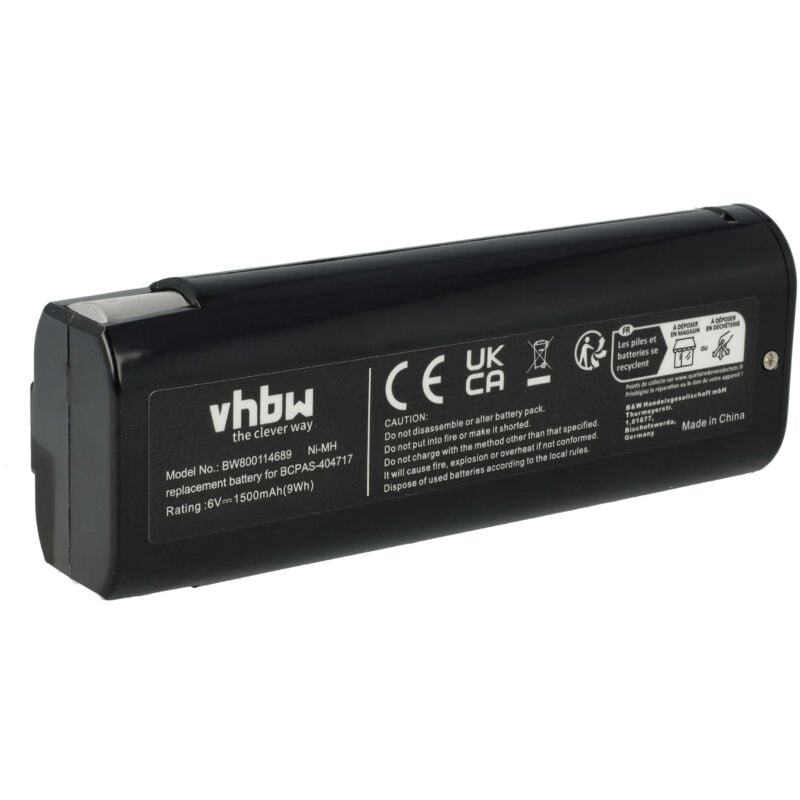 foto del prodotto vhbw 1x batteria compatibile con paslode impulse im200f18, im250, im250 li, im250a, im300, im325 utensile elettrico 1500 mah, nimh, 6 v 