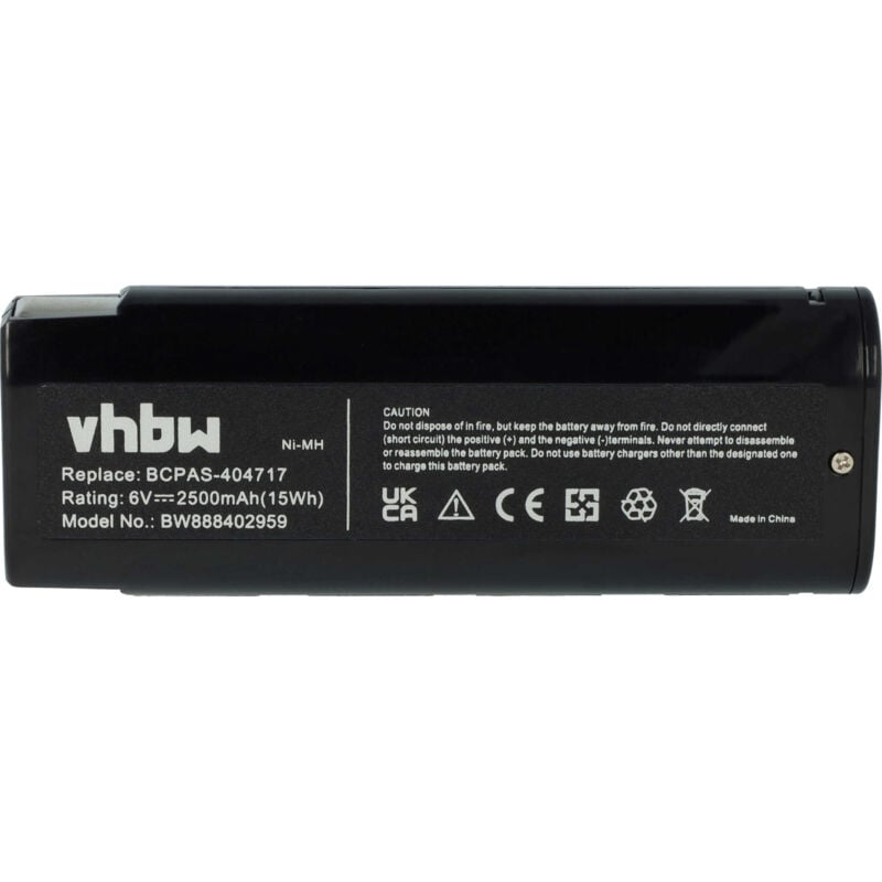 immagine 0 del prodotto vhbw 1x batteria compatibile con paslode impulse im360ci li, im65li, ppn35ci utensile elettrico, chiodatrice a nastro 2500 mah, nimh, 6 v 