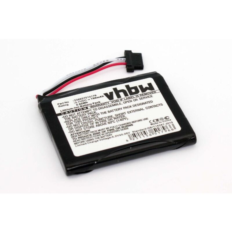foto del prodotto vhbw 1x batteria compatibile con pioneer avic f3210bt, f3210 navigatore gps 790mah, 3,7v, li ion 