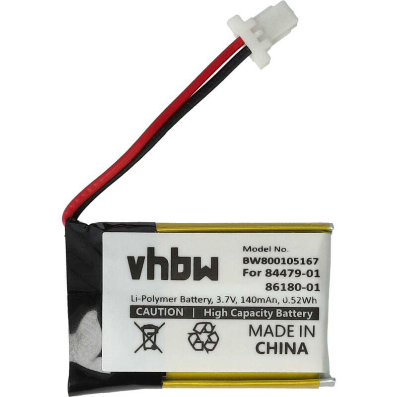 foto del prodotto vhbw 1x batteria compatibile con plantronics c054, c054a, c053, c053a, c565, c565 gap auricolari cuffie wireless 140mah, 3,7v, li poly 