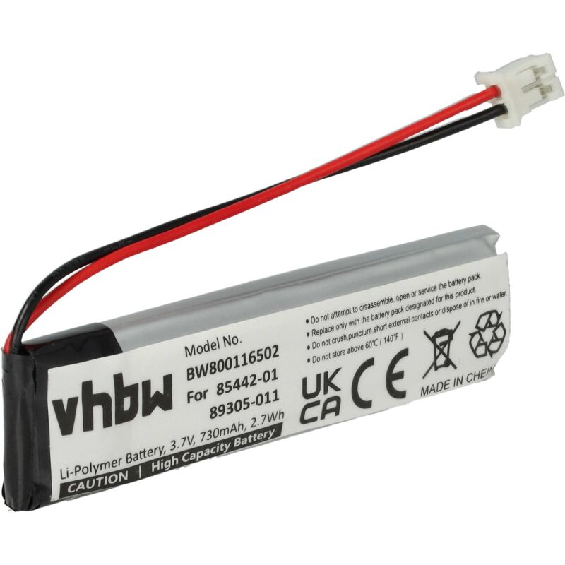 foto del prodotto vhbw 1x batteria compatibile con plantronics calisto p620, p620 m, 620m, 620uc m, 620 casse, altoparlanti, speaker 730mah, 3,7v, li poly 